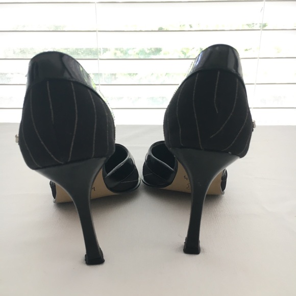 Black Pin Stripe 3” Heels - Picture 4 of 4